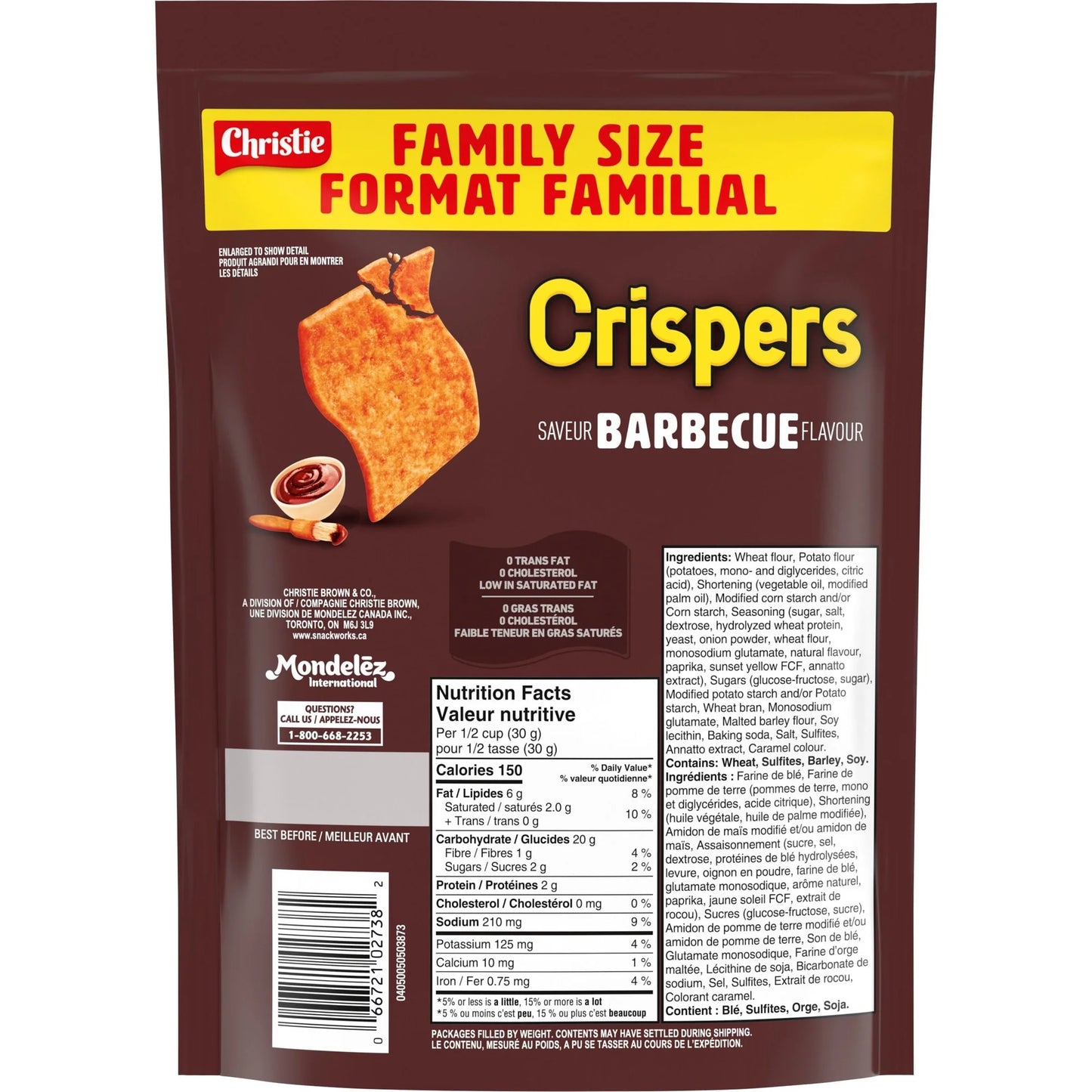 Crispers, BBQ Flavour, 240 g